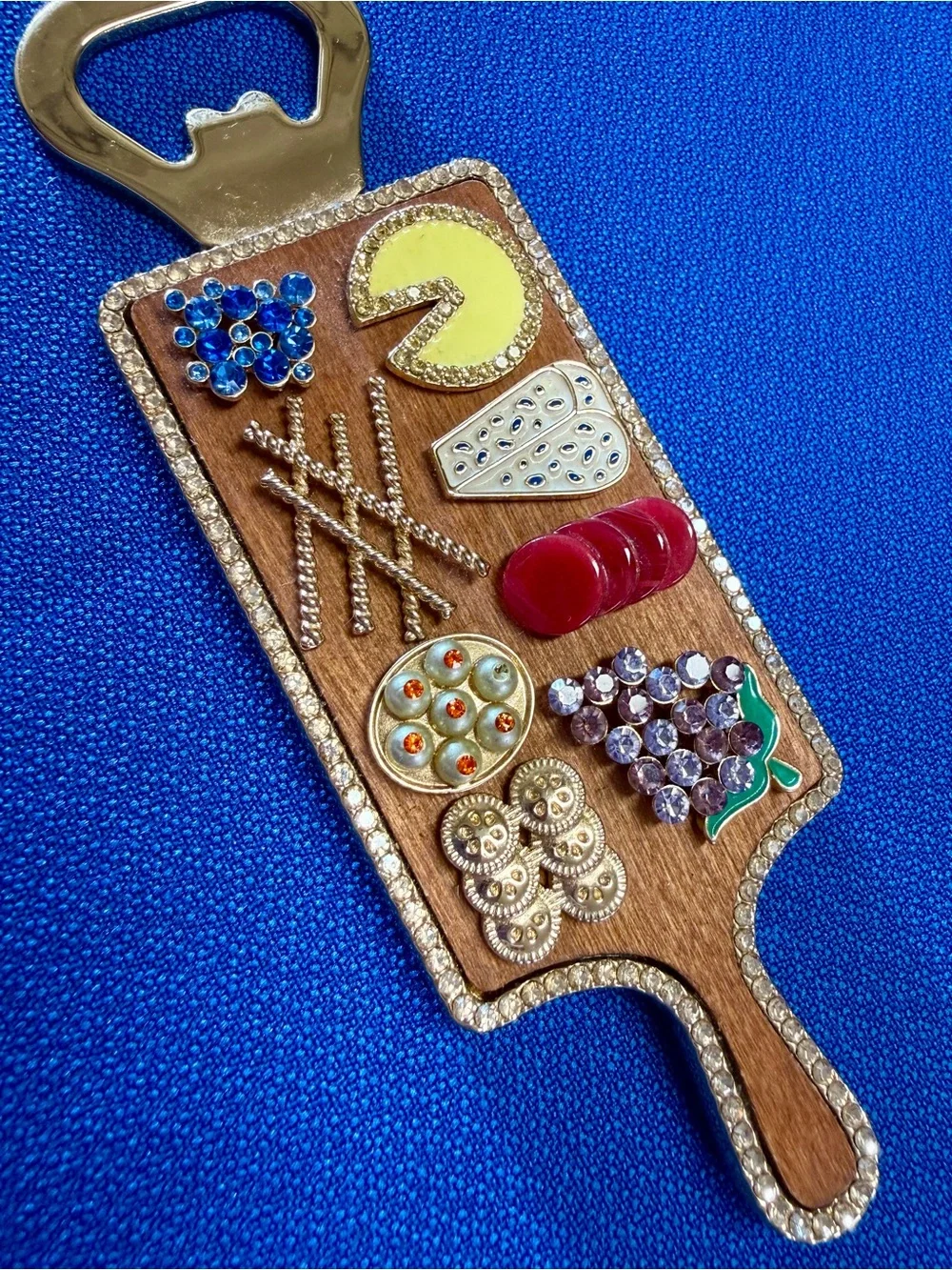 BaubleBar Gold-Tone Charcuterie Board Bottle Opener with Multicolor Accents